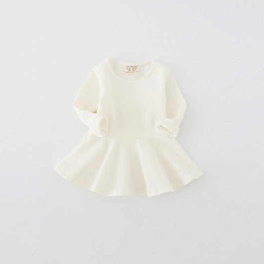 Vestido Infantil Primavera Otoño - Algodón Puro con Volantes, Manga Larga - Image 9