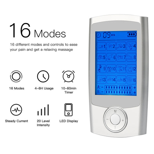 Electroestimulador TENS EMS 16 Modos - Masajeador Muscular con Tecnología de Ondas de Choque - Image 13