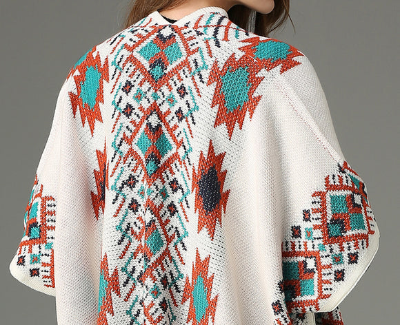 Rebozo Bohemio Jacquard con Flecos