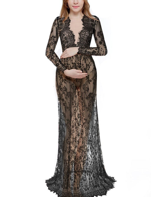 Pijama Embarazo con Encaje - Vestido Premamá Cómodo y Elegante - Image 4