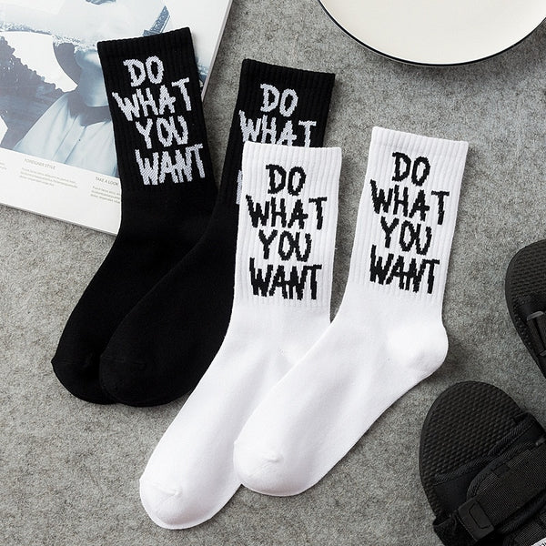 Calcetines Retro Skateboard con Alfabeto