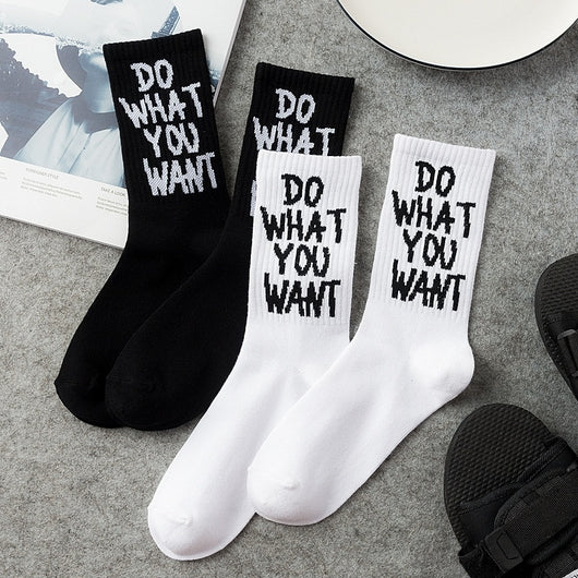 Calcetines Retro Skateboard con Alfabeto