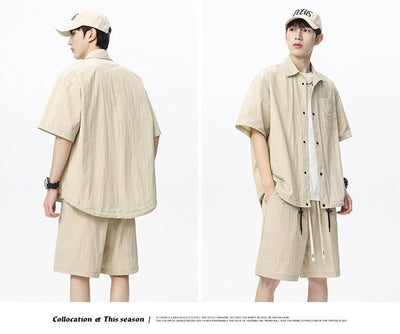 Conjunto de Dos Piezas: Shorts y Camisa Suelta de Cáñamo Transpirable - Image 13