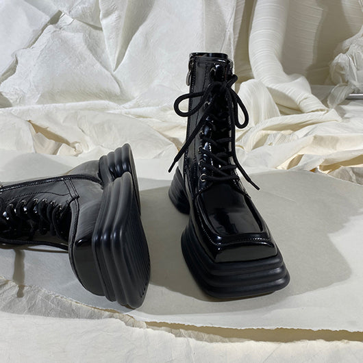 Botas Martin para Mujer con Punta Cuadrada y Suela Gruesa - Image 4