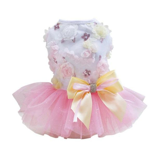 Vestido Tutú Princesa para Perro - Malla Transpirable Primavera Verano