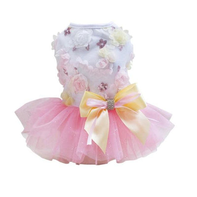 Vestido Tutú Princesa para Perro - Malla Transpirable Primavera Verano