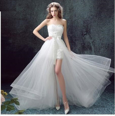 Vestido de Novia Sirena con Falda Desmontable y Encaje Tul - Image 6