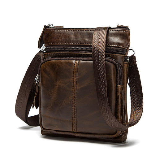 Bolso de Cuero Vintage con Cierre de Hombro para Hombre - Image 4