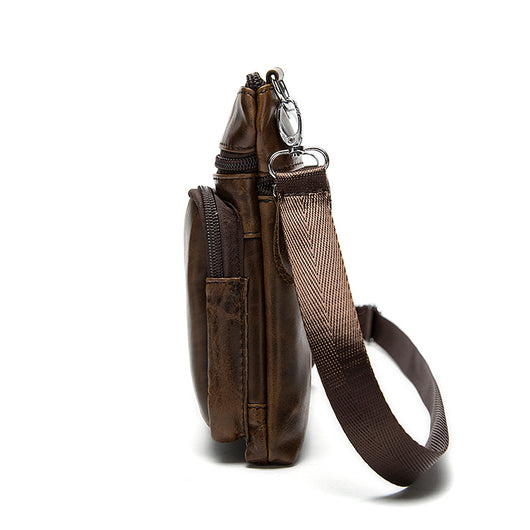 Bolso de Cuero Vintage con Cierre de Hombro para Hombre - Image 5