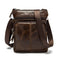 Bolso de Cuero Vintage con Cierre de Hombro para Hombre