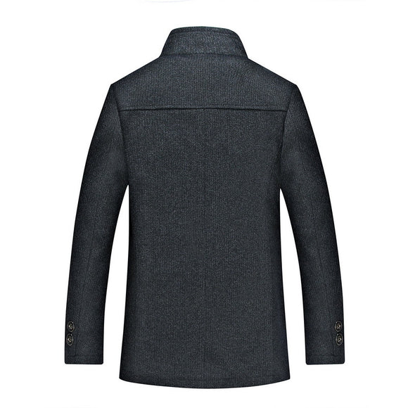 Chaqueta Casual con Cuello Mao para Hombre Adulto