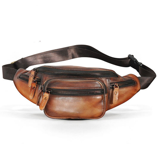 Bolsa Messenger de Cuero Retro - Gran Capacidad para Viajes y Trabajo - Image 4