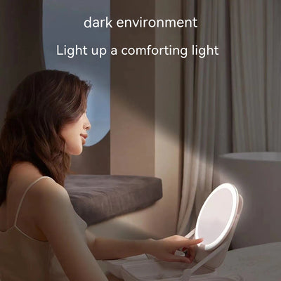 Espejo de Maquillaje LED con Luz Integrada Plegable - Set Regalo - Image 3