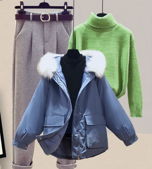 Conjunto de Sudadera Acolchada de Algodón para Mujer - Image 3