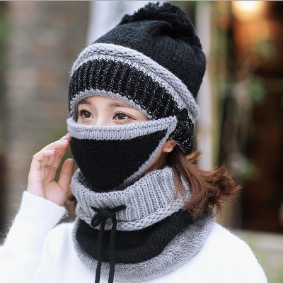 Gorro de Invierno para Mujer con Máscara Facial - Lana Gruesa Térmica Impermeable - Image 9