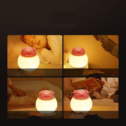 Lámpara de Mesita Infantil Diseño Cerdo - Luz LED Suave para Dormitorio - Image 8