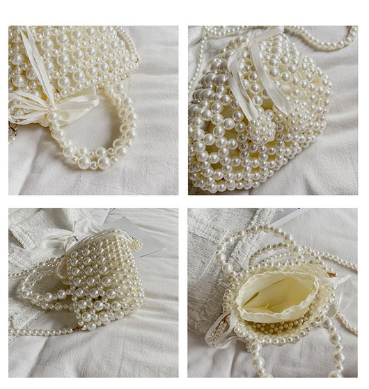 Bolso Mensajero de Perlas con Cadena Elegante para Mujer - Image 6