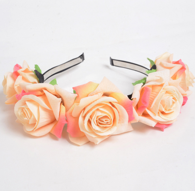 Diadema Corona de Rosas Terciopelo para Sesiones Fotográficas - Image 5