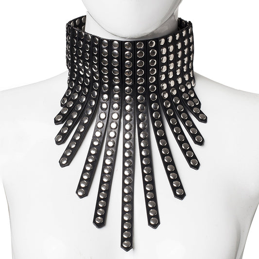 Collar Punk Harajuku de Cuero con Remaches