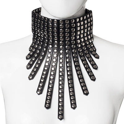 Collar Punk Harajuku de Cuero con Remaches