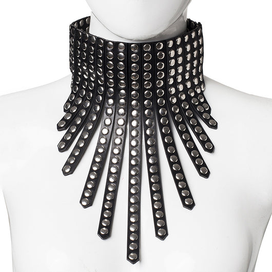 Collar Punk Harajuku de Cuero con Remaches