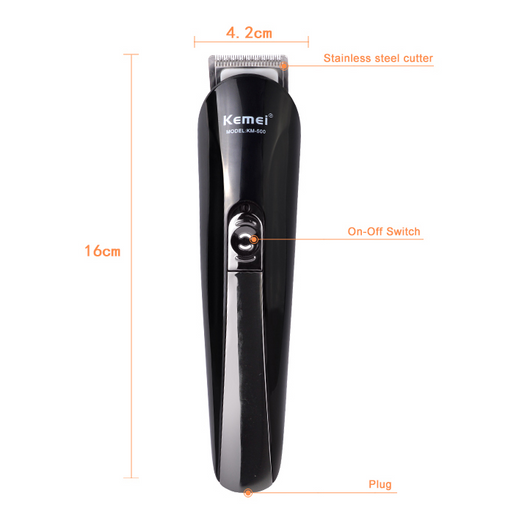 Cortadora de Cabello Kemei 6 en 1 Recargable con Cuchillas de Titanio - Máquina de Afeitar Profesional para Hombres - Image 4