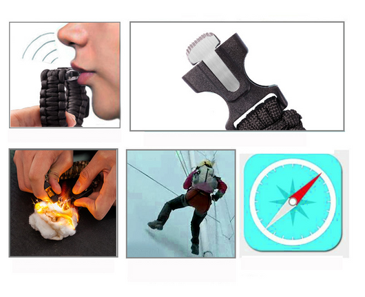 Pulsera de Supervivencia 6 en 1 con Brújula y Paracord para Camping y Emergencias - Image 7