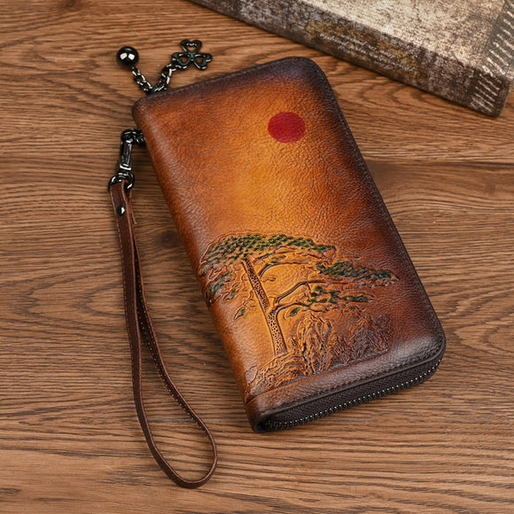 Cartera Larga de Cuero para Mujer Amanecer