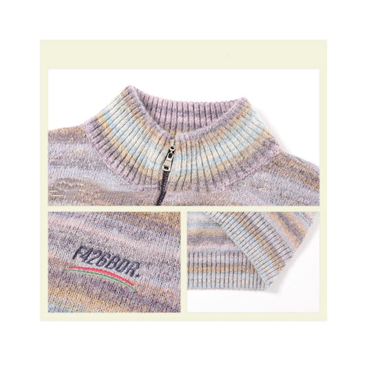 Cardigan Tejido con Rayas Degradadas en Colores - Image 2