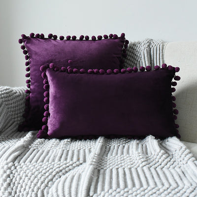 Funda de Almohada Terciopelo con Bolas de Pelaje - Image 20
