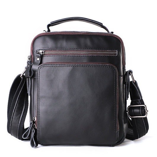 Bolsa de Cuero para Hombre Estilo Retro con Gran Capacidad - Image 6