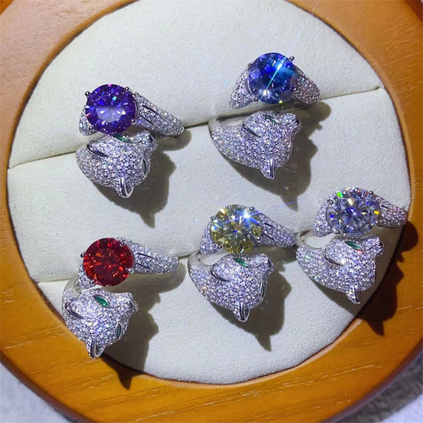 Anillo de Diamante Mosan Talla 8 Corazones - Brillo Incomparable