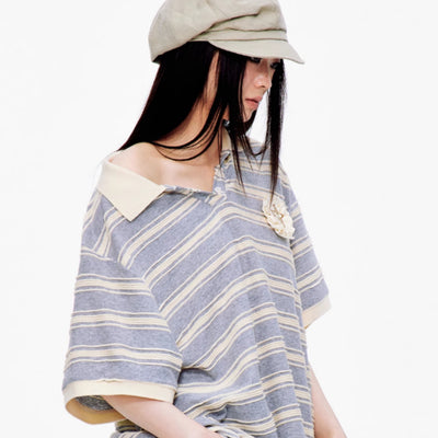 Blusa Suelta con Cuello 3D y Hombros Caídos - Image 6