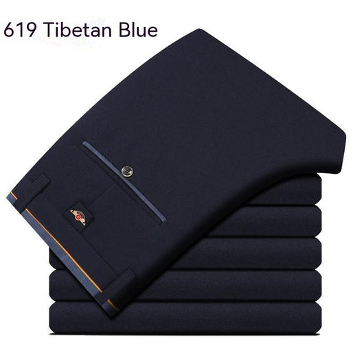 Pantalones Elásticos de Vestir Casual para Hombre Adulto - Corte Recto Suelto - Image 12
