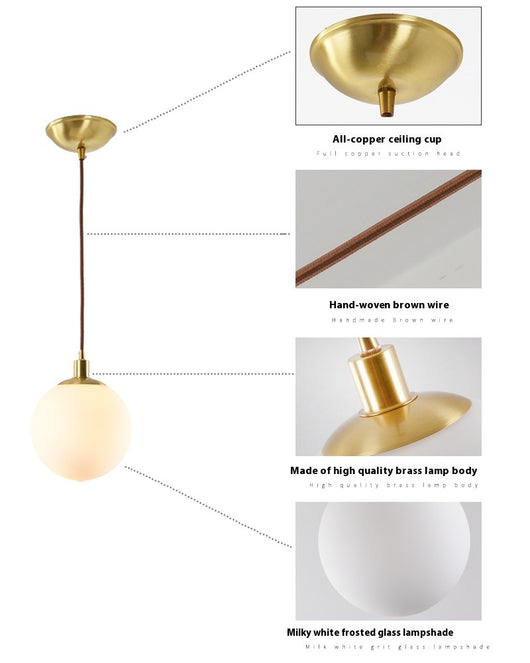 Lámpara Colgante Esférica de Cristal para Dormitorio - Image 12