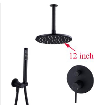 Conjunto de Ducha Empotrada Negra con Control de Temperatura - Image 10