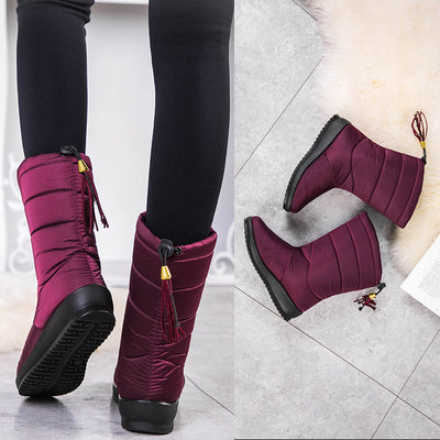 Botas de Nieve para Mujer con Borlas Impermeables y Suela Antideslizante - Image 6