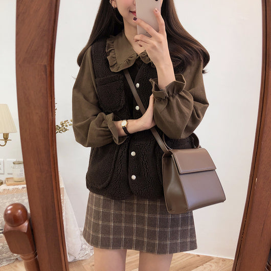 Falda Retro Hong Kong Lana Otoño Invierno