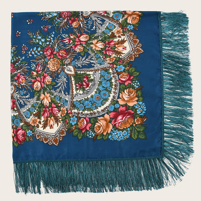 Chal Estampado con Protección Solar y Flecos - Image 9