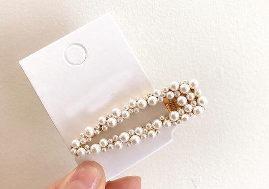 Juego de Clips para Cabello con Perlas y Estrellas Geométricas - Image 3
