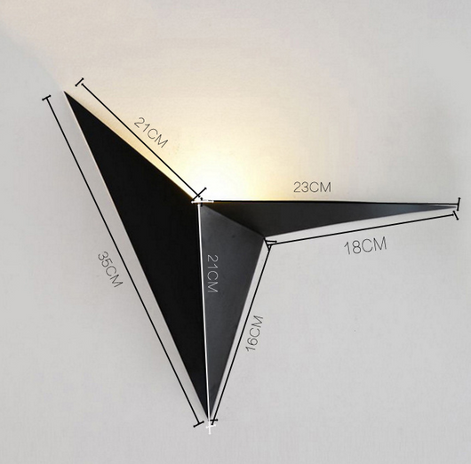 Lámpara de Pared Triangular para Dormitorio y Estudio - Image 3