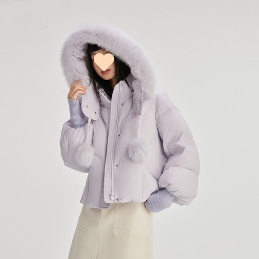 Chaqueta Corta Acolchada de Lujo con Capucha - Image 6