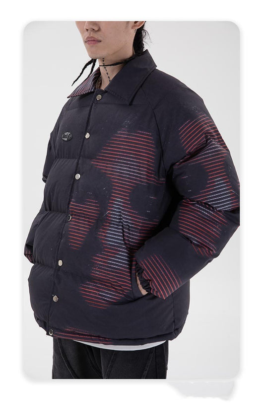 Chaqueta Suelta Gruesa con Estampado Digital de Retrato para Invierno - Image 5