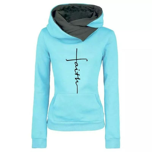 Sudadera con capucha y patrón de solapas bordadas