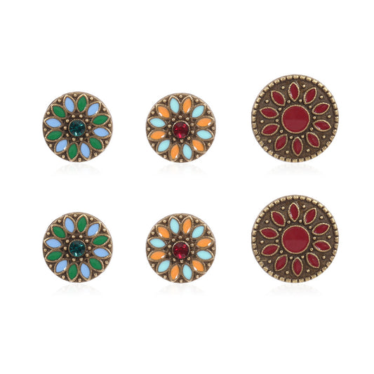 Aretes Gota de Color con Diamantes - Image 2