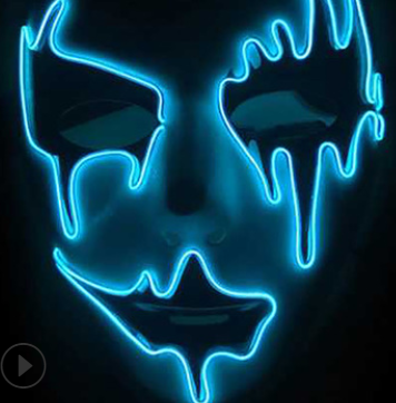 Máscara de Calavera LED Brillante con Alambre EL para Halloween - Image 6