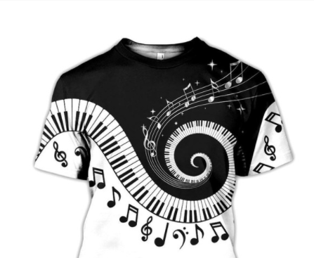 Camiseta de Guitarra Manga Corta Cuello Redondo - Image 3