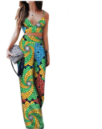 Conjunto de Dos Piezas Estampado Africano para Mujer - Image 7