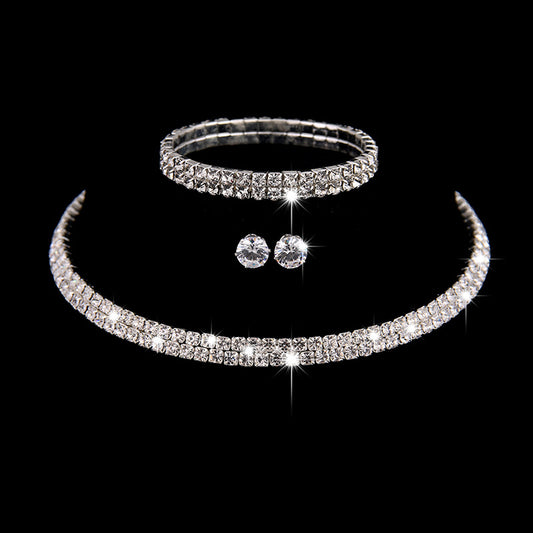 Juego de Joyas Nupciales Premium - Conjunto Completo de 3 Piezas Estilo Europeo