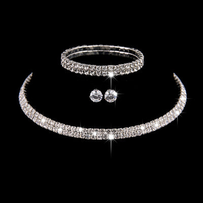 Juego de Joyas Nupciales Premium - Conjunto Completo de 3 Piezas Estilo Europeo